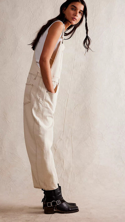 Salopette Femme Jean Blanche