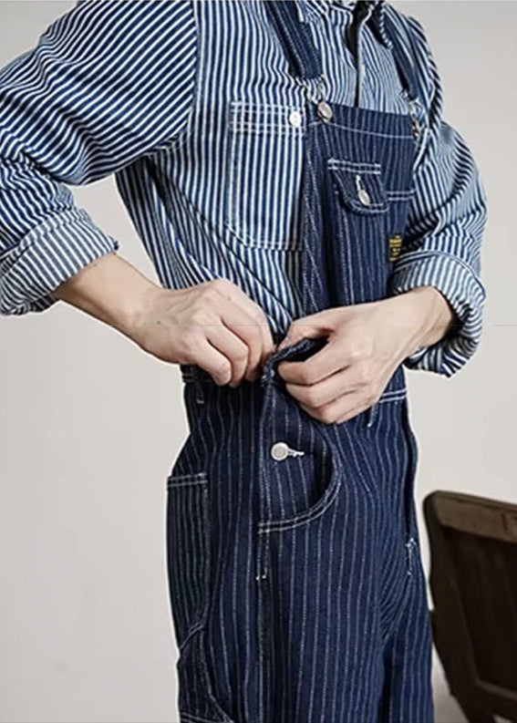 Salopette Jean à Rayures