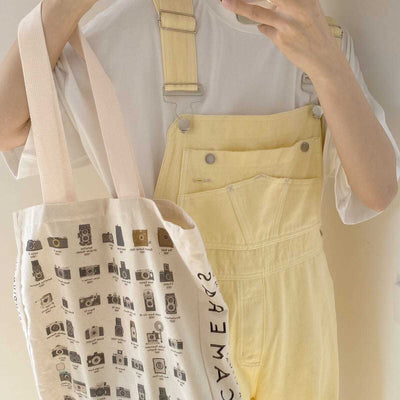 Salopette di Jeans Giallo Pastello
