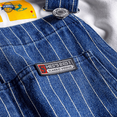 Combinaison Bleue à Rayures Blanches