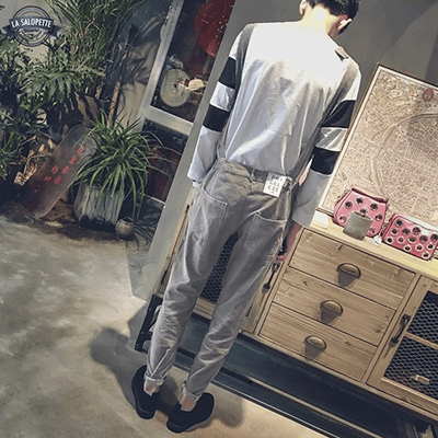 Pantalon Salopette Grise Homme