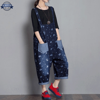 Plastron en Jean avec Fleurs