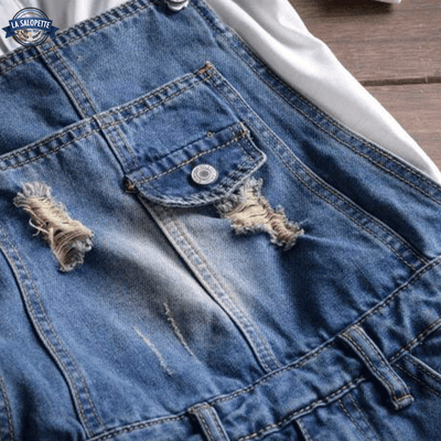 Salopette Homme Short Déchirée