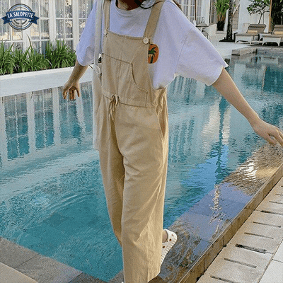 Salopette Vintage Beige Femme