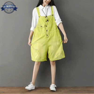 Short Salopette Jaune