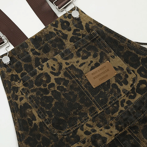 Salopette Vintage Stampa Leopardo