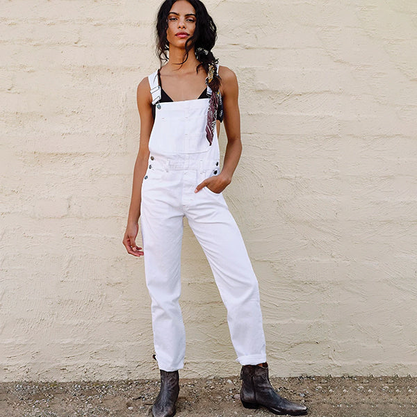 Salopette in Jeans Bianca Snow