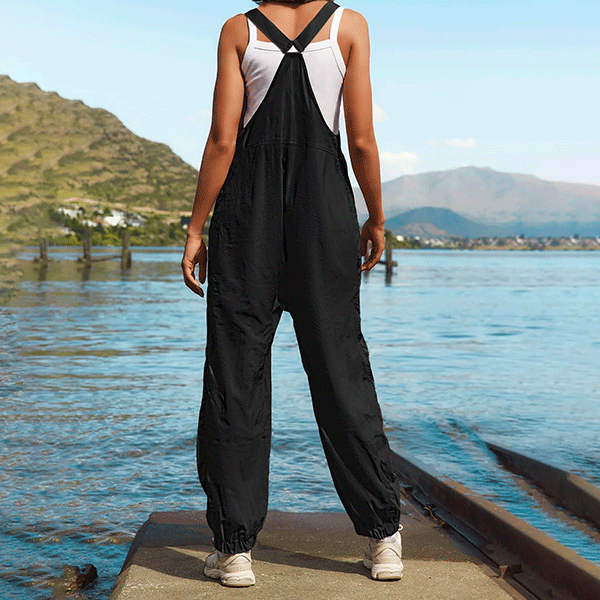 Salopette Donna Nera Cargo