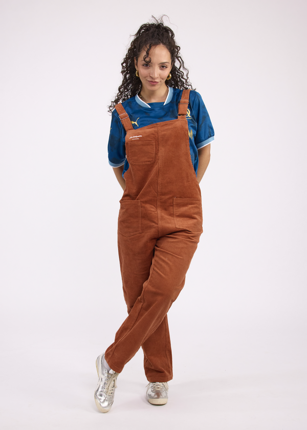 Salopette in Velluto Marrone Terracotta