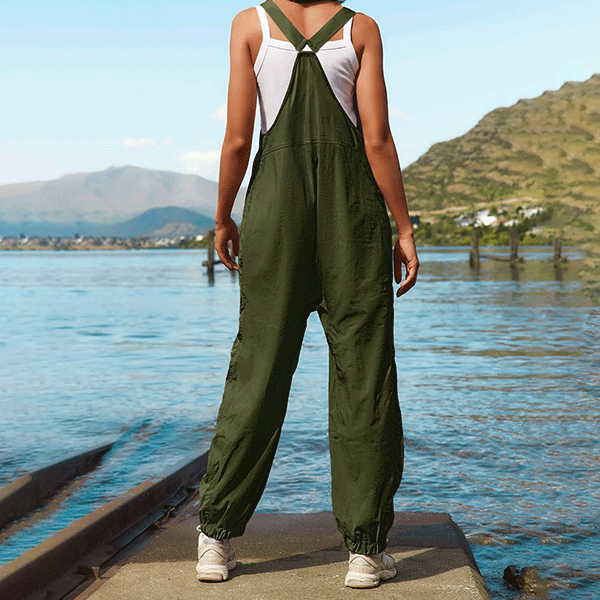 Salopette Da Lavoro Master In Misto Poliestere Cotone, Verde, Con Bretelle Regolabili E Tasche Multiple - 2