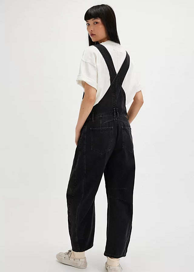 Salopette en Jean Noir