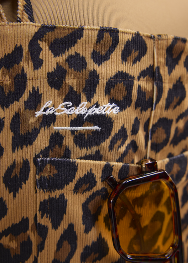 Salopette in Cotone Leopardo Donna