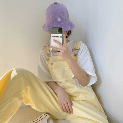 Salopette di Jeans<br> Giallo Pastello