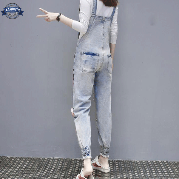 Salopette di Jeans Gatto Rosato