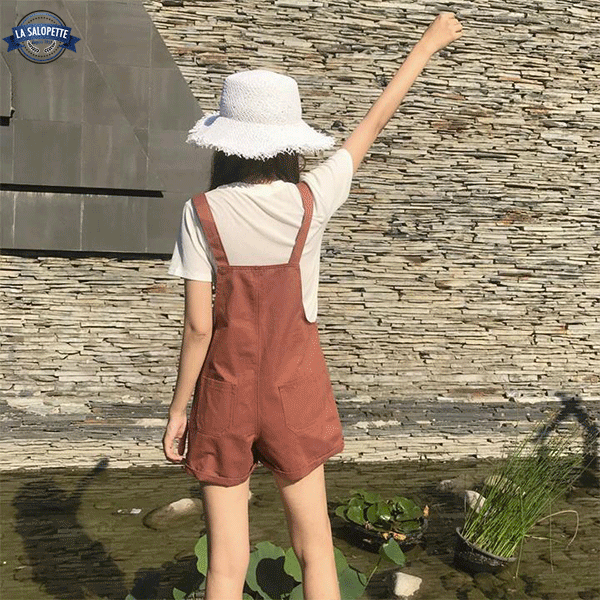 Salopette Corta Donna da Tasca Semplice