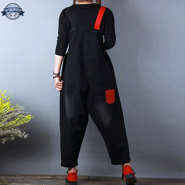 Salopette di Jeans Kyōto Nero