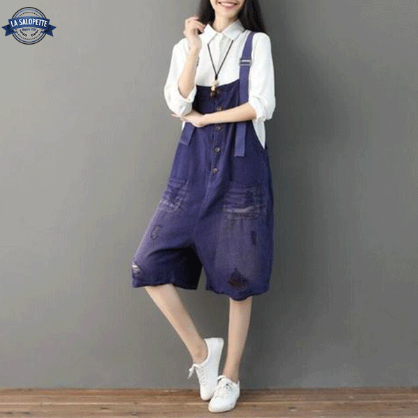 Salopette di Jeans Tainan Viola