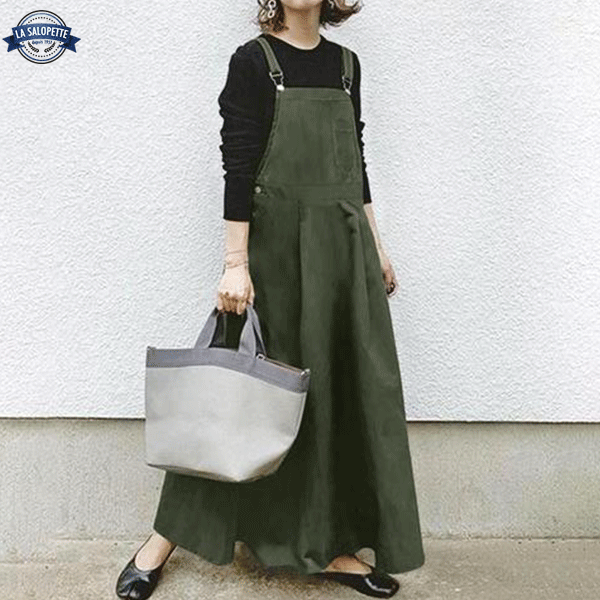 Abito Salopette Kaki Invernale Verde Acqua
