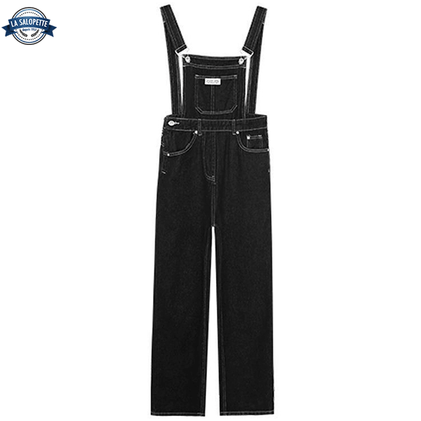 Salopette in Jeans Taglia Grande Extra-Flare