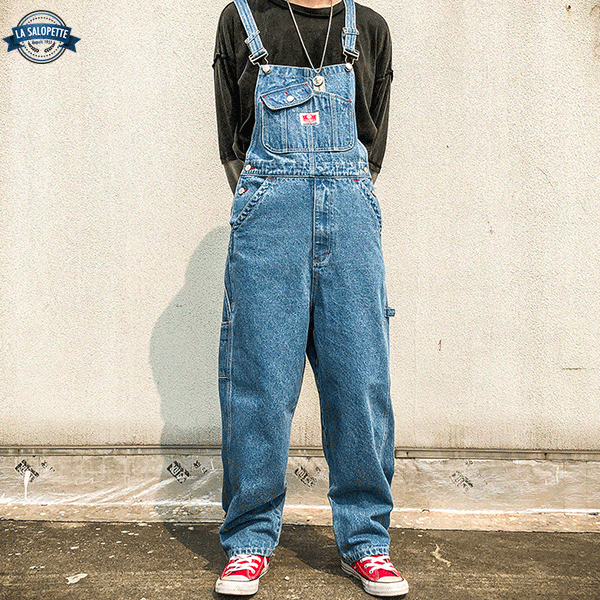 Salopette in Jeans Cargo Old School