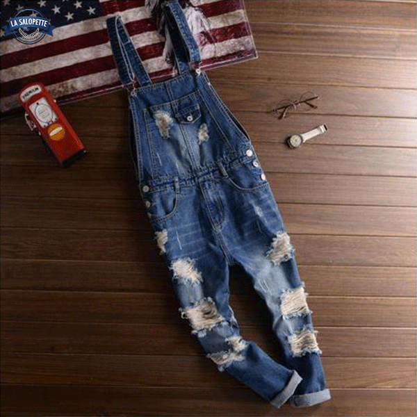 Salopette di Jeans Blu Vintage anni '90