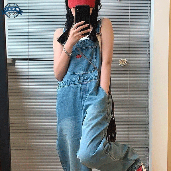 Salopette di Jeans Baggy Donna