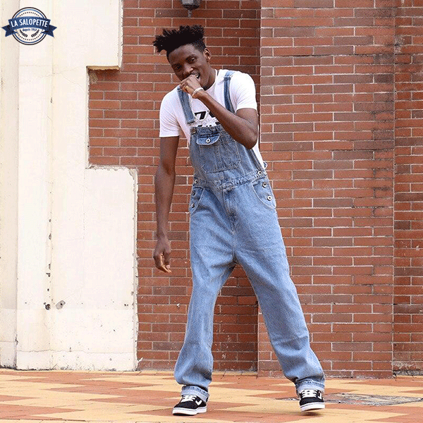 Salopette in Jeans Azzurro Memphis