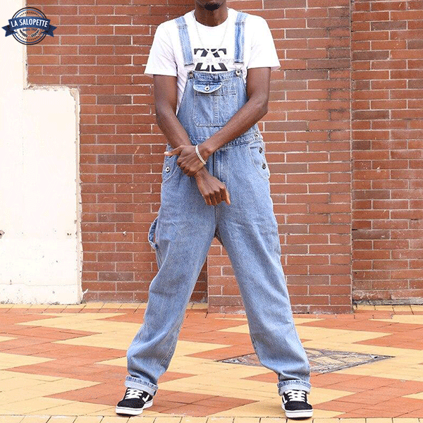 Salopette in Jeans Azzurro Memphis