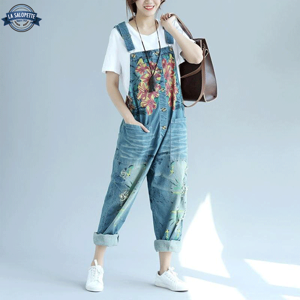 Salopette in Jeans Bib Fiorito
