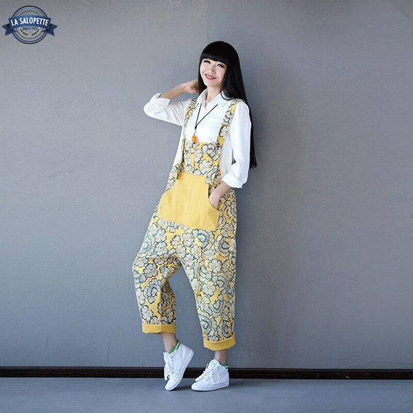 Salopette Vintage Donna Stile Giapponese
