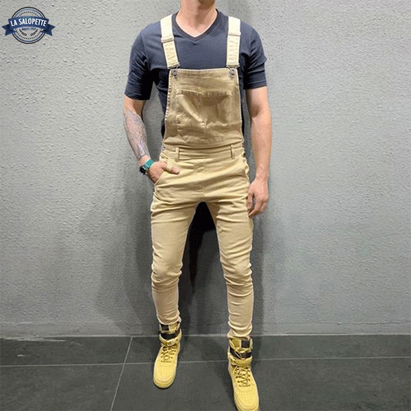 Salopette di Jeans Colombia Beige
