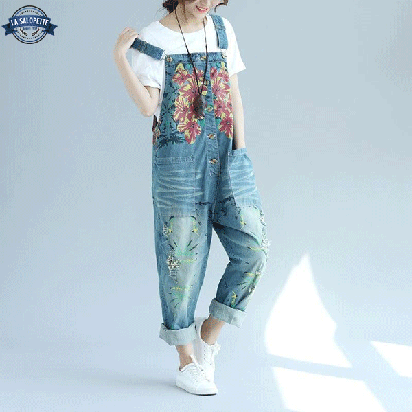 Salopette in Jeans Bib Fiorito