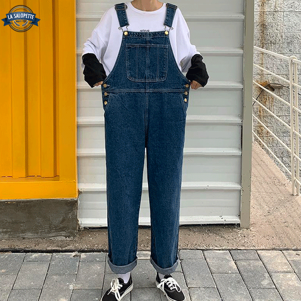 Salopette di Jeans Taglie Forti Oversize