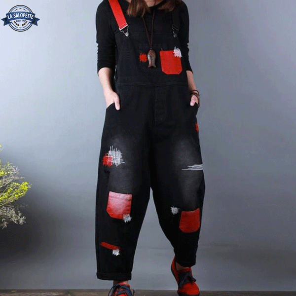 Salopette di Jeans Kyōto Nero