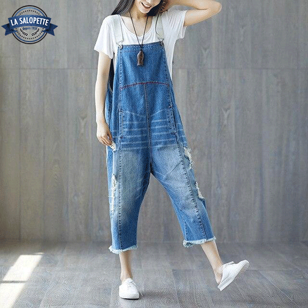 Salopette di Jeans Pantaloni Corti Himeji