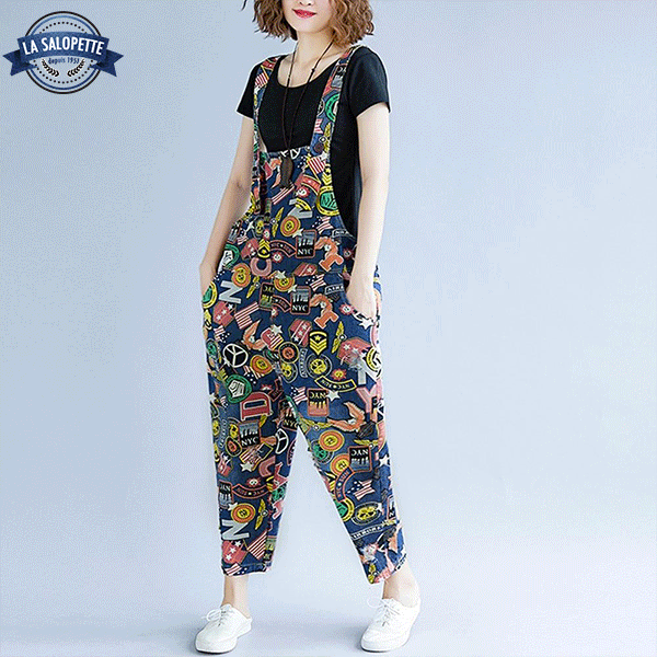 Salopette di Jeans Decalcomanie per Pantaloni