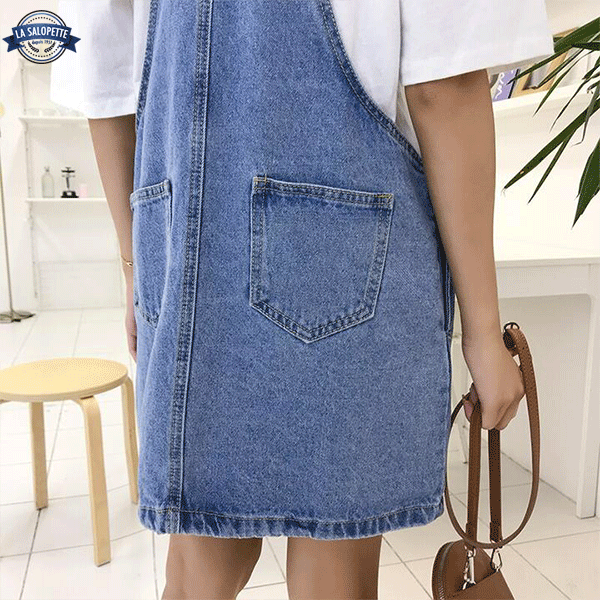 Gonna della Salopette in Lyo Jeans da Donna