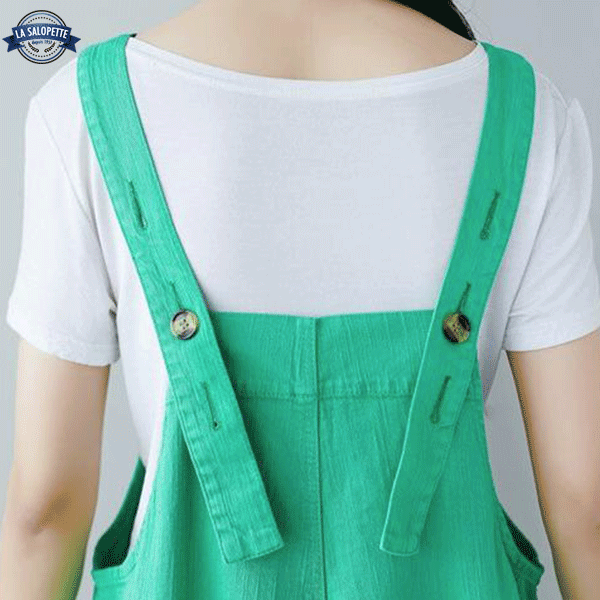 Salopette di Jeans Verde Kawaii