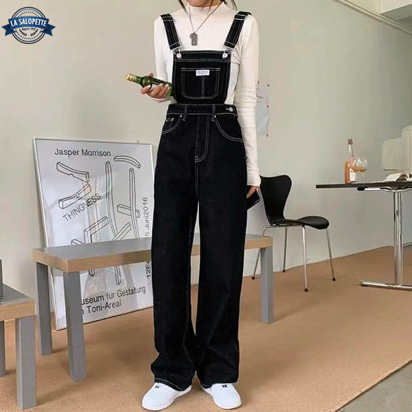 Salopette di Jeans Pantaloni Flare
