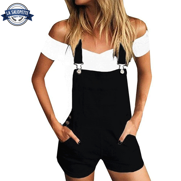 Salopette Corta Stile Base Nero