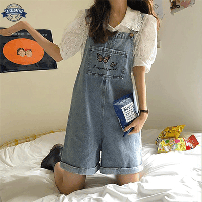 Salopette Corta in Denim Donna Ottawa