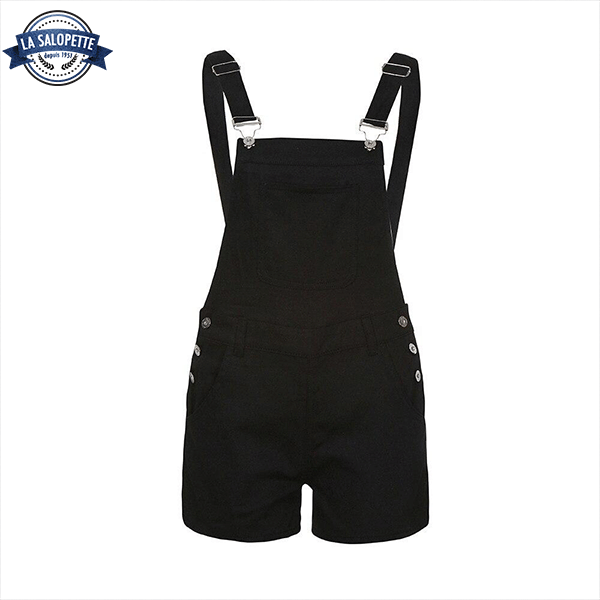 Salopette Corta Stile Base Nero