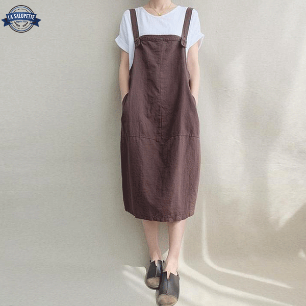 Abito Salopette Grembiule Stile Caffè