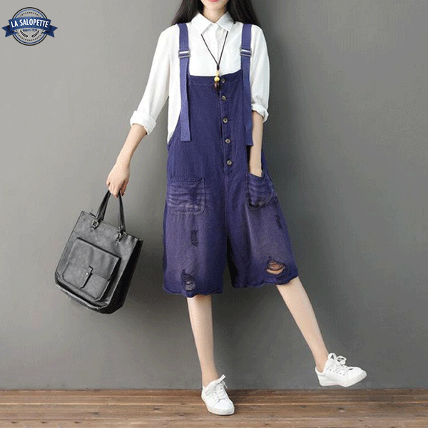 Salopette di Jeans Tainan Viola
